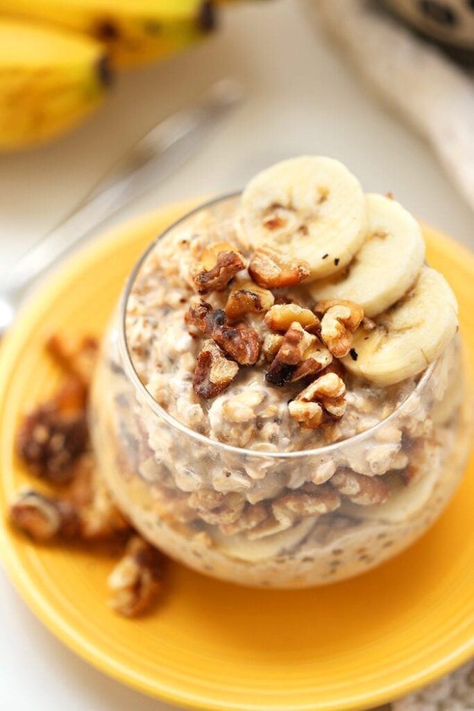 Overnight Oats with Banana Nut Bread Twist